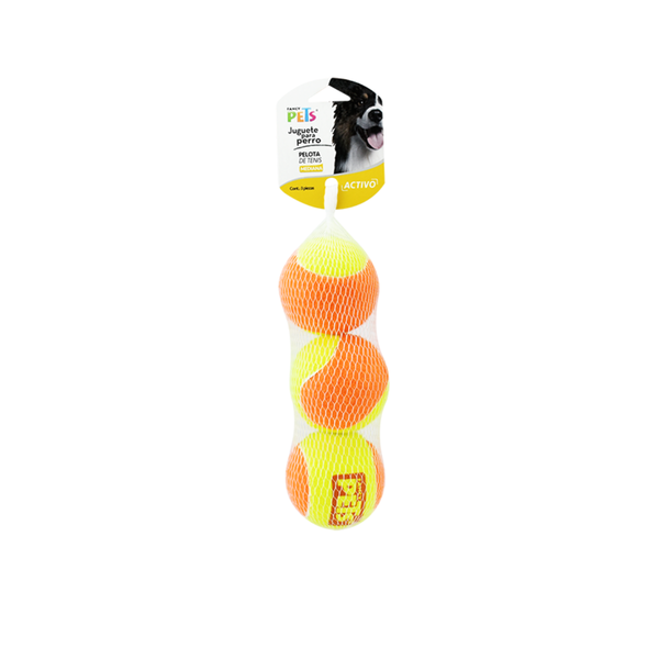 JUGUETE PELOTA MEDIANA DE TENIS BICOLOR FANCY PETS
