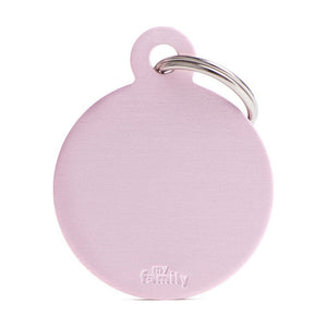 MyFamily Basic placa de identificación redonda de aluminio para perro y gato