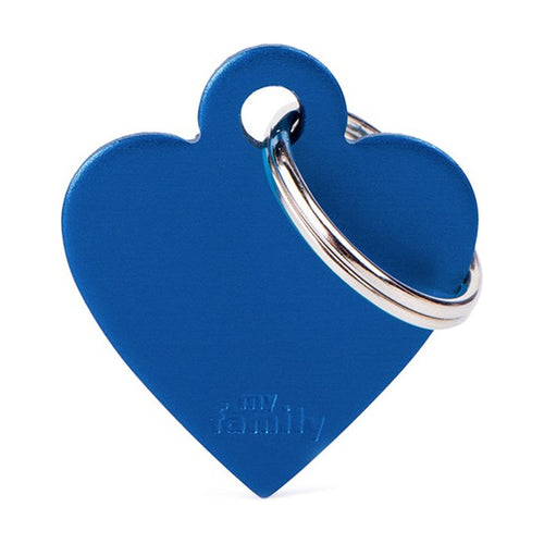 MyFamily Basic placa de identificación corazón de aluminio para perro y gato