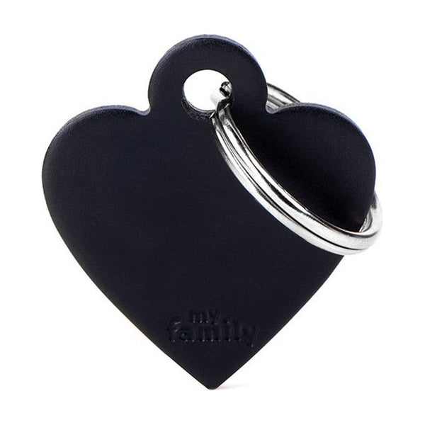MyFamily Basic placa de identificación corazón de aluminio para perro y gato