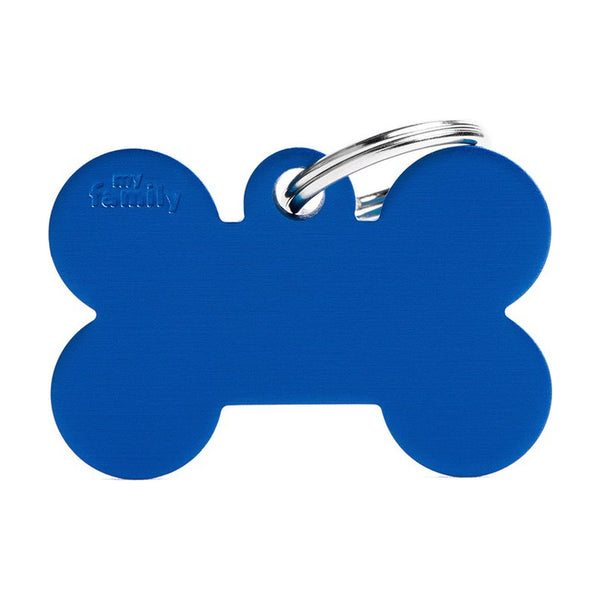 MyFamily Basic placa de identificación hueso de aluminio para perro