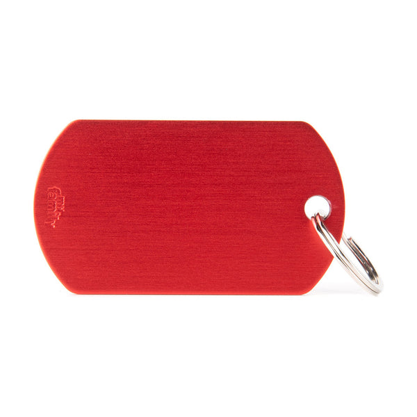 MyFamily Basic placa de identificación militar de aluminio para perro