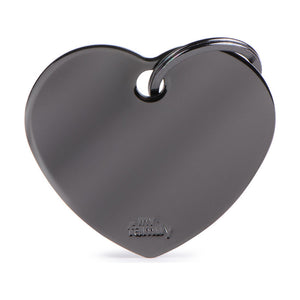 MyFamily Basic placa de identificación corazón de latón para perro y gato
