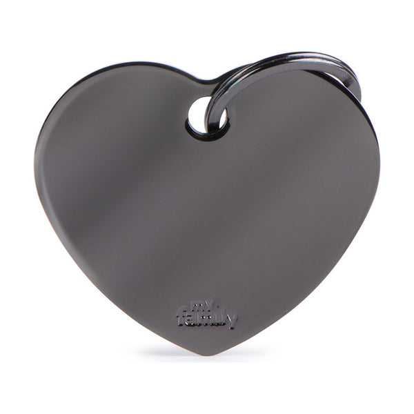 MyFamily Basic placa de identificación corazón de latón para perro y gato