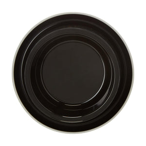 Moderna Trendy Dinner Luxurious Pet plato para gato y perro pequeño, negro