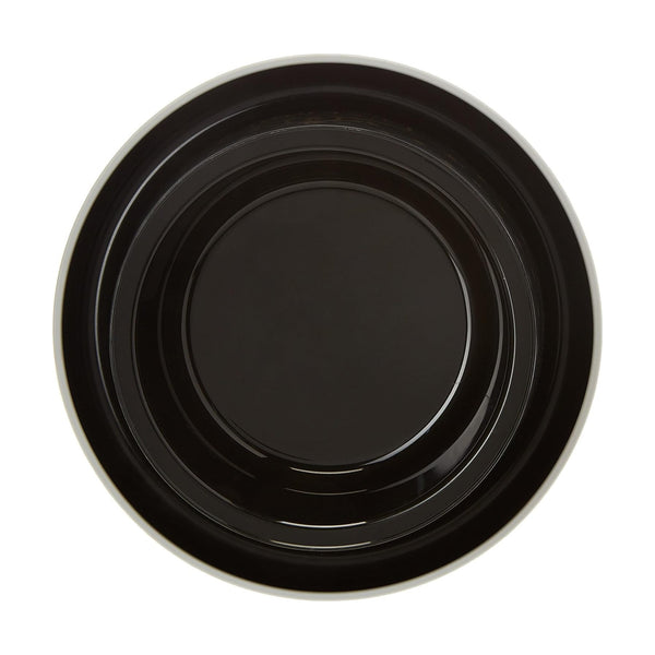 Moderna Trendy Dinner Luxurious Pet plato para gato y perro pequeño, negro