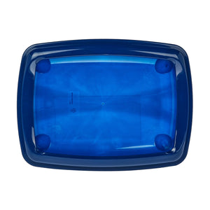 Moderna Arist-O-Tray arenero abierto con borde para gato, grande, azul