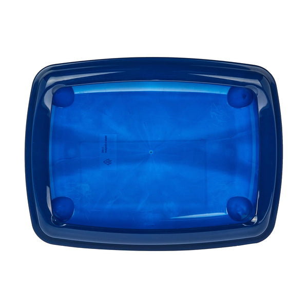 Moderna Arist-O-Tray arenero abierto con borde para gato, grande, azul