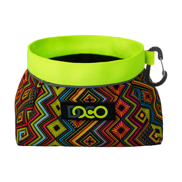 Plato plegable de viaje DOCO para perro, con cierre magnético y mosquetón