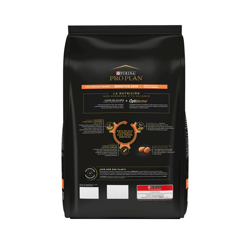 ALIMENTO SECO PARA PERRO ADULTO RAZA MEDIANA/GRANDE SENSITIVE SKIN 3KG PROPLAN