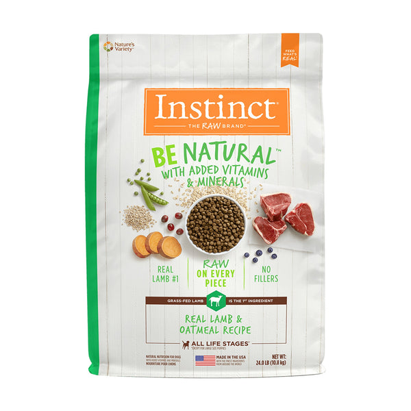 Instinct Be Natural alimento seco para perro, cordero y avena, 10.9 kg