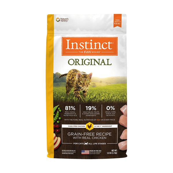 Instinct Original alimento seco sin granos para gato, pollo, 2.27 kg