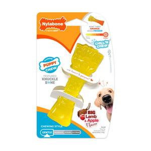 Nylabone Puppy Chew hueso congelable sabor cordero y manzana para cachorro, Small hasta 11 kg
