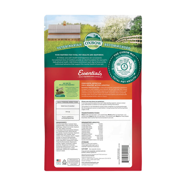 Oxbow Essentials alimento para cuyo adulto, 2.27 kg (5 lb)