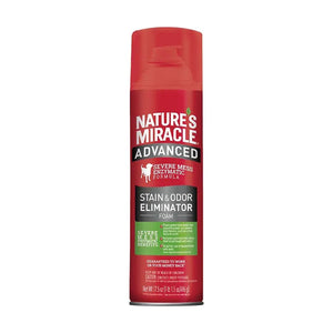 Nature's Miracle Advanced espuma eliminadora de manchas y olores difíciles para perro, 496 g