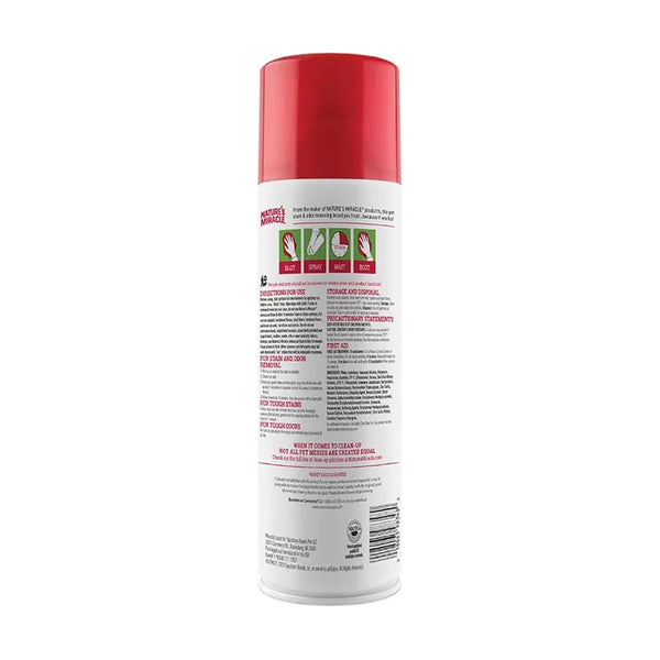 Nature's Miracle Advanced espuma eliminadora de manchas y olores difíciles para perro, 496 g