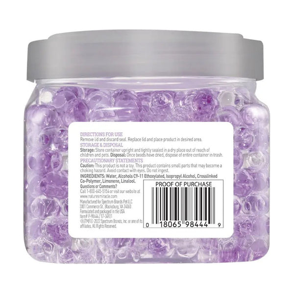 Nature's Miracle Air Care perlas de gel eliminadoras de olores de mascotas, lavanda y vainilla, 340 g