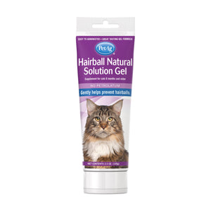 PetAg Hairball Natural Solution Gel suplemento para bolas de pelo para gato, 100 g