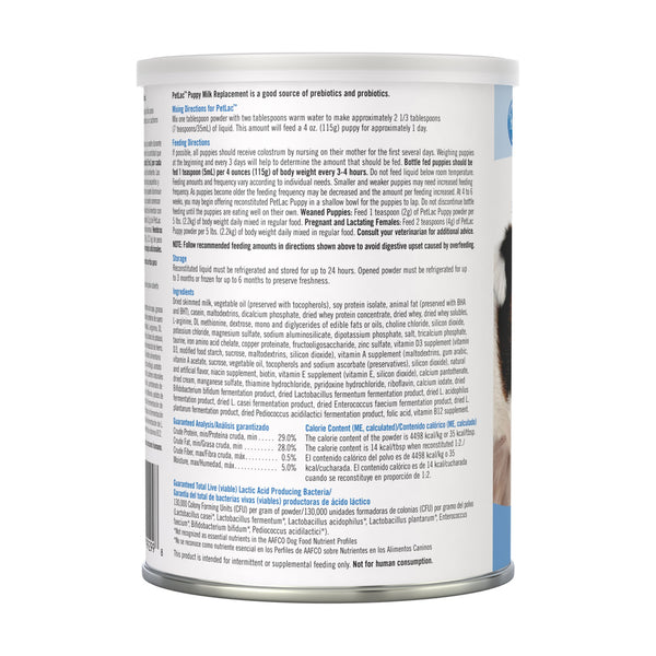 PetAg PetLac sustituto de leche en polvo para cachorro, 300 g