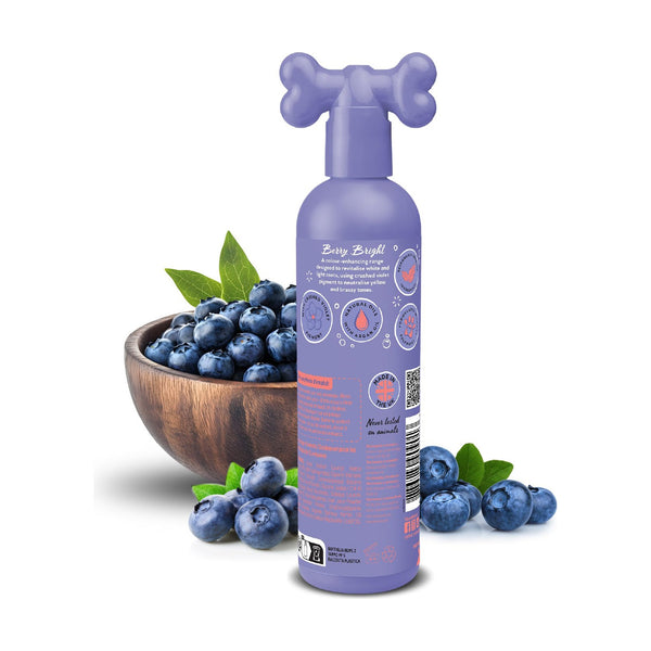 Pet Head Berry Bright shampoo blanqueador con arándano para perro de pelo blanco o claro, 475 ml