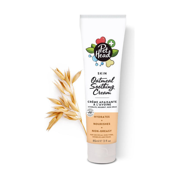 Pet Head Health crema calmante de avena para piel seca de perro, 85 ml