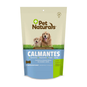 Pet Naturals Calmantes masticables para perro con L-teanina, vitamina B1 y calostro, 21 tabletas