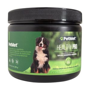 Petmet Naturals Healthy Pro complemento en polvo con probióticos y prebióticos para perro, 300 g