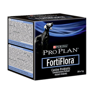 Pro Plan FortiFlora suplemento probiótico para perro y cachorro, 30 sobres de 1 g