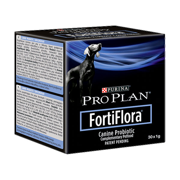 Pro Plan FortiFlora suplemento probiótico para perro y cachorro, 30 sobres de 1 g