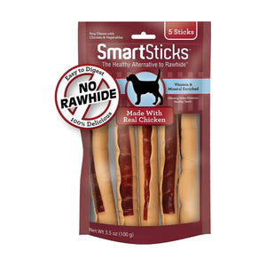 SmartBones SmartSticks palitos masticables con pollo para perro, 5 piezas