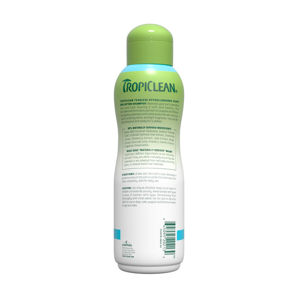TropiClean Gentle Coconut shampoo hipoalergénico sin lágrimas para cachorro y gatito, 591 ml (20 oz)