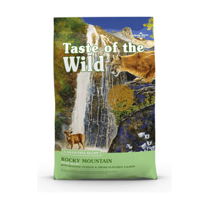 Taste of the Wild Rocky Mountain alimento seco para gato de todas las edades, venado asado y salmón con sabor ahumado