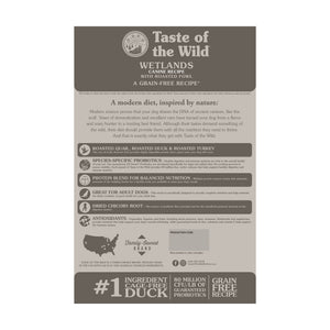 Taste of the Wild Wetlands alimento seco para perro adulto, pato y aves asadas