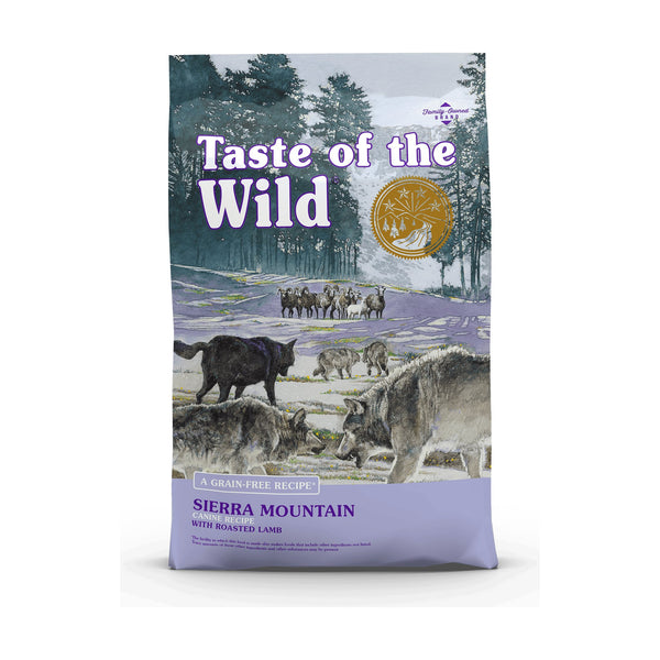 Taste of the Wild Sierra Mountain alimento seco para perro de todas las edades, cordero asado
