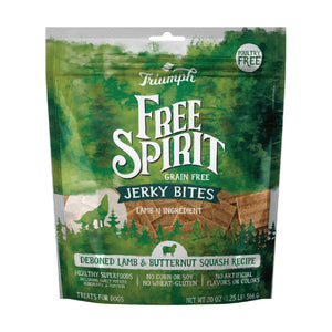 Triumph Free Spirit Jerky Bites premios suaves sin granos para perro con cordero y calabaza, 566 g