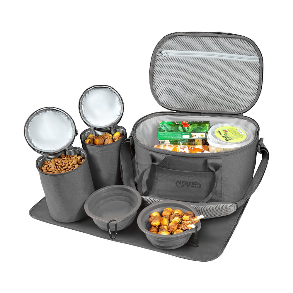Hielera de viaje DOCO Vertex para alimento de perro, con contenedores, platos y tapete