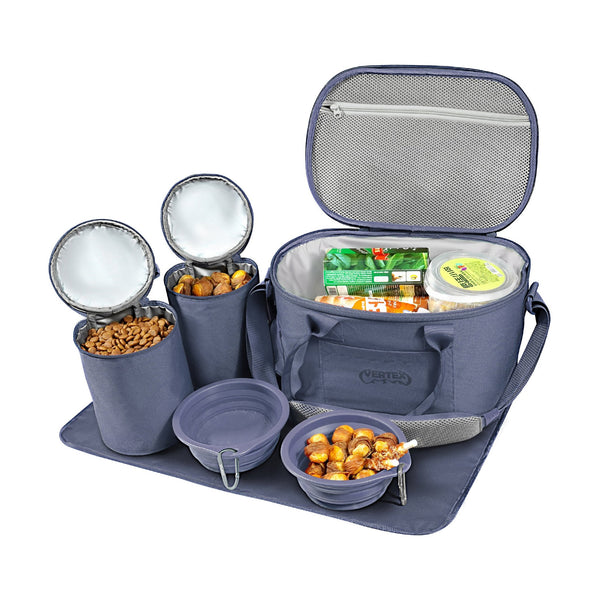 Hielera de viaje DOCO Vertex para alimento de perro, con contenedores, platos y tapete