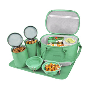 Hielera de viaje DOCO Vertex para alimento de perro, con contenedores, platos y tapete
