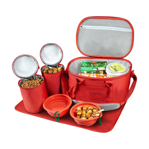 Hielera de viaje DOCO Vertex para alimento de perro, con contenedores, platos y tapete