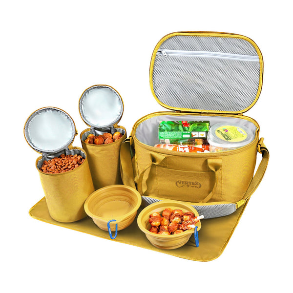 Hielera de viaje DOCO Vertex para alimento de perro, con contenedores, platos y tapete