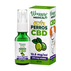 Waggy's Medical aceite con CBD y aceite de oliva para perro, spray de 30 ml, 375 mg