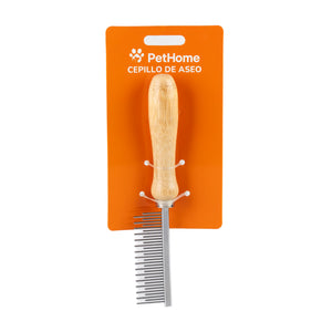 PEINE PARA MASCOTAS MANGO DE BAMBOO PETHOME