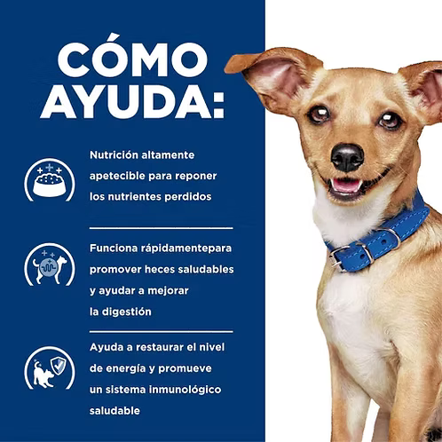 ALIMENTO SECO PARA PERRO CON PROBLEMAS GASTROINTESTINALES RAZAS PEQUEÑAS 1.5KG HILLS