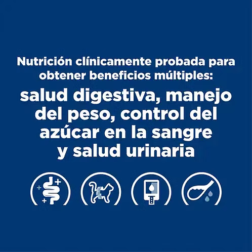 ALIMENTO HUMEDO PARA PERRO EN LATA SOPORTE PARA DIABETES W/D HILLS