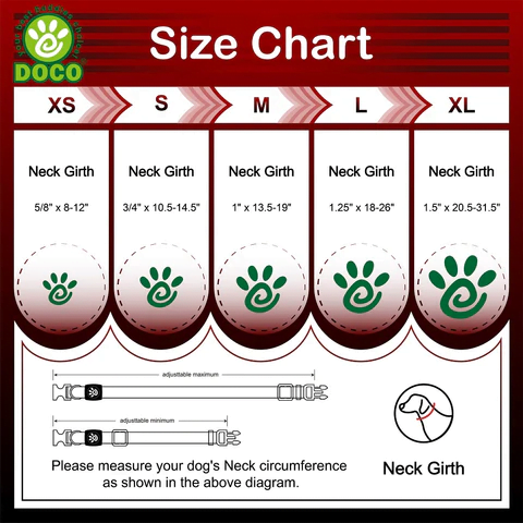 COLLAR PARA PERRO DE NYLON ACOLCHONADO ULTRALIGERO DOCO