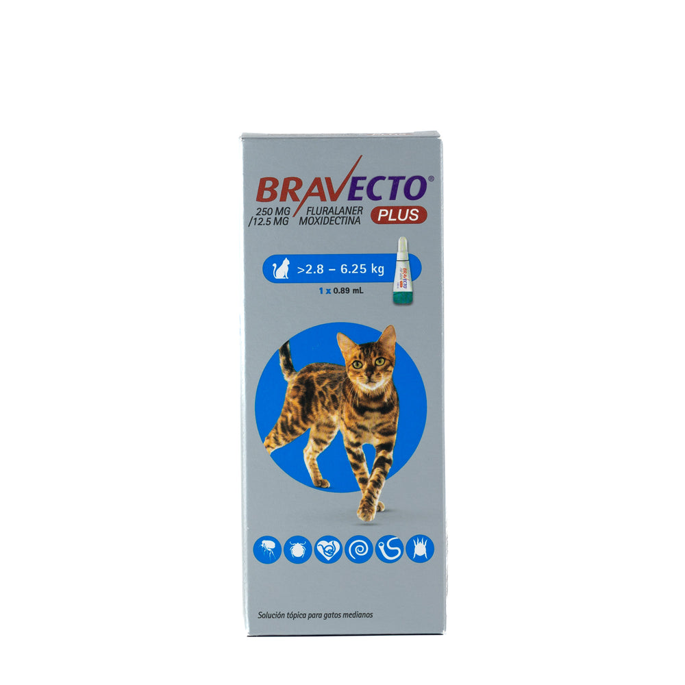 PIPETA ANTIPULGAS 250MG PARA GATO BRAVECTO