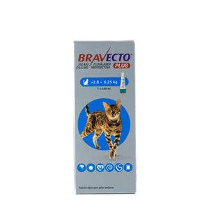 PIPETA ANTIPULGAS 250MG PARA GATO BRAVECTO