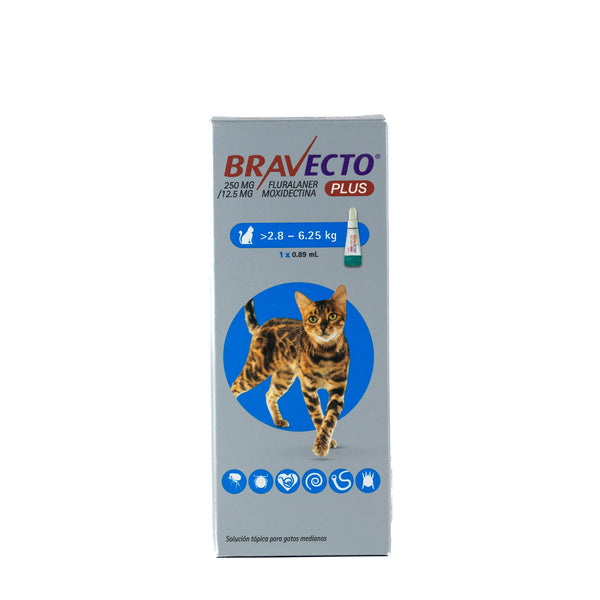 PIPETA ANTIPULGAS 250MG PARA GATO BRAVECTO
