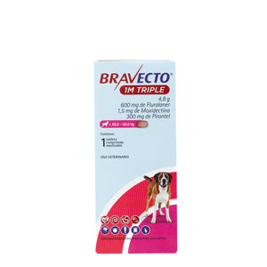 TABLETA ANTIPULGAS 1M TRIPLE 600MG XXL BRAVECTO