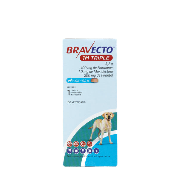 CHEWABLE FLEA TABLET FOR DOG 20-40 KG BRAVECTO